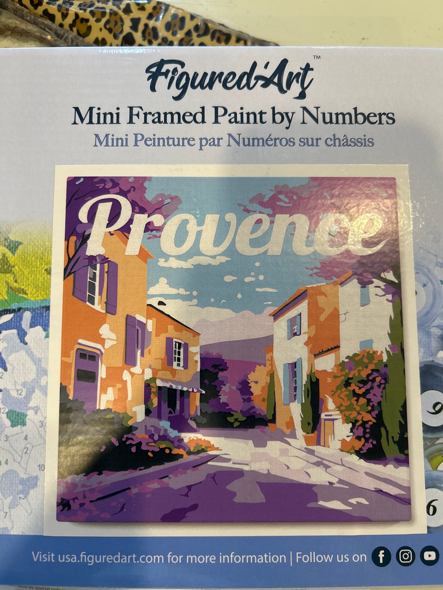 Mini Framed Paint by Numbers Travel Poster Provence