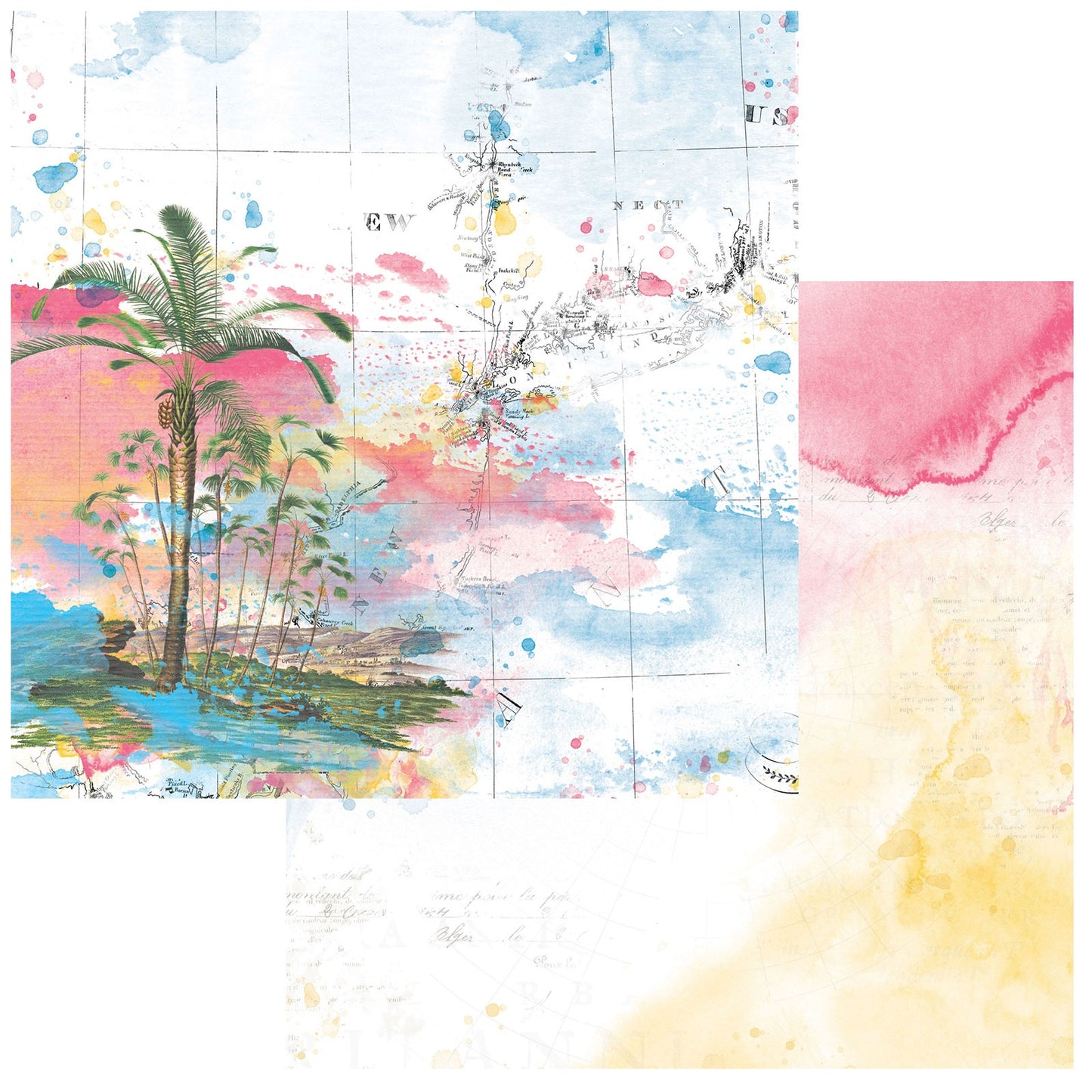 Sunburst Lost Island 12x12 paper in Sunburst collection by 49 & Market