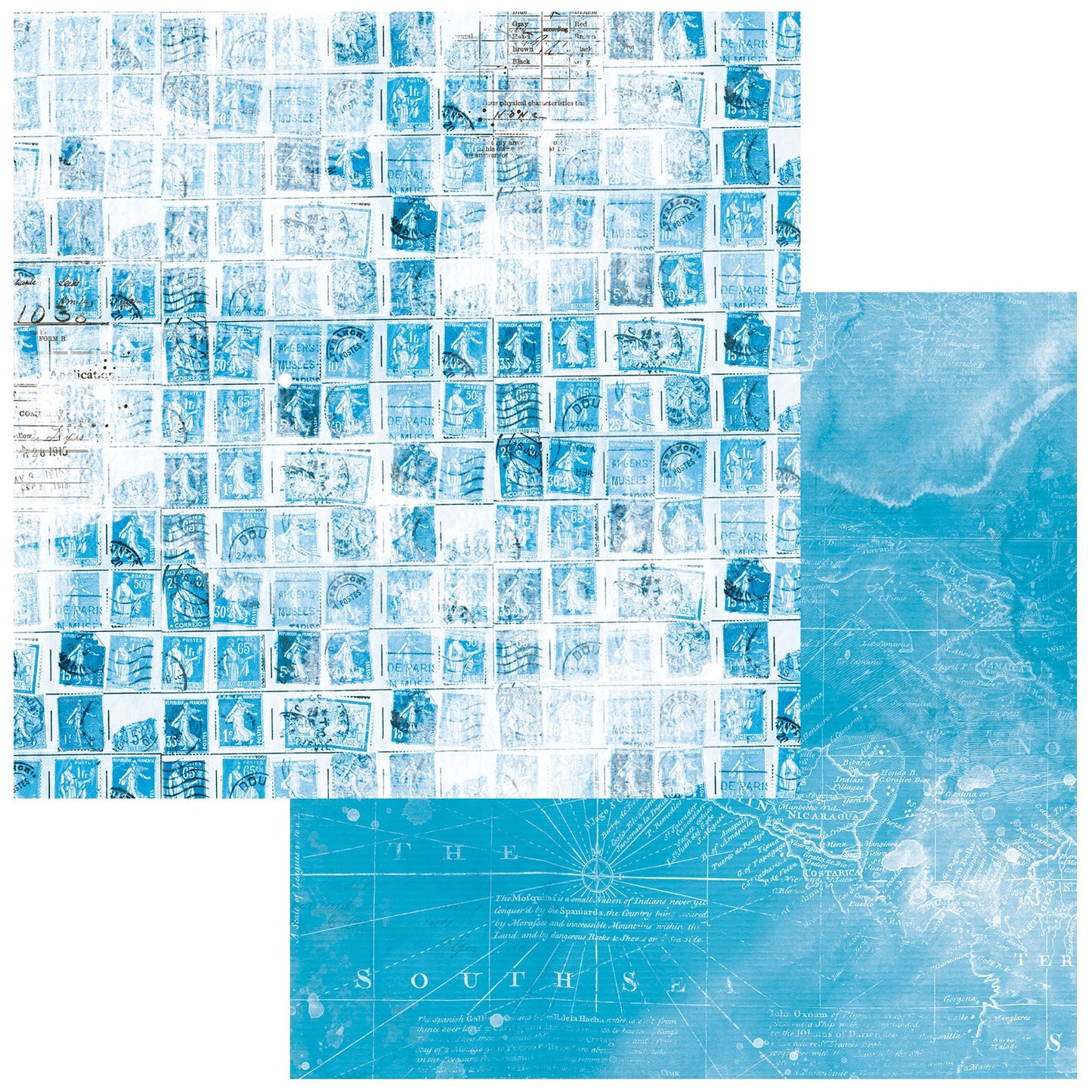 Sunburst Azure Seaside 12x12 paper in Sunburst collection by 49 & Market