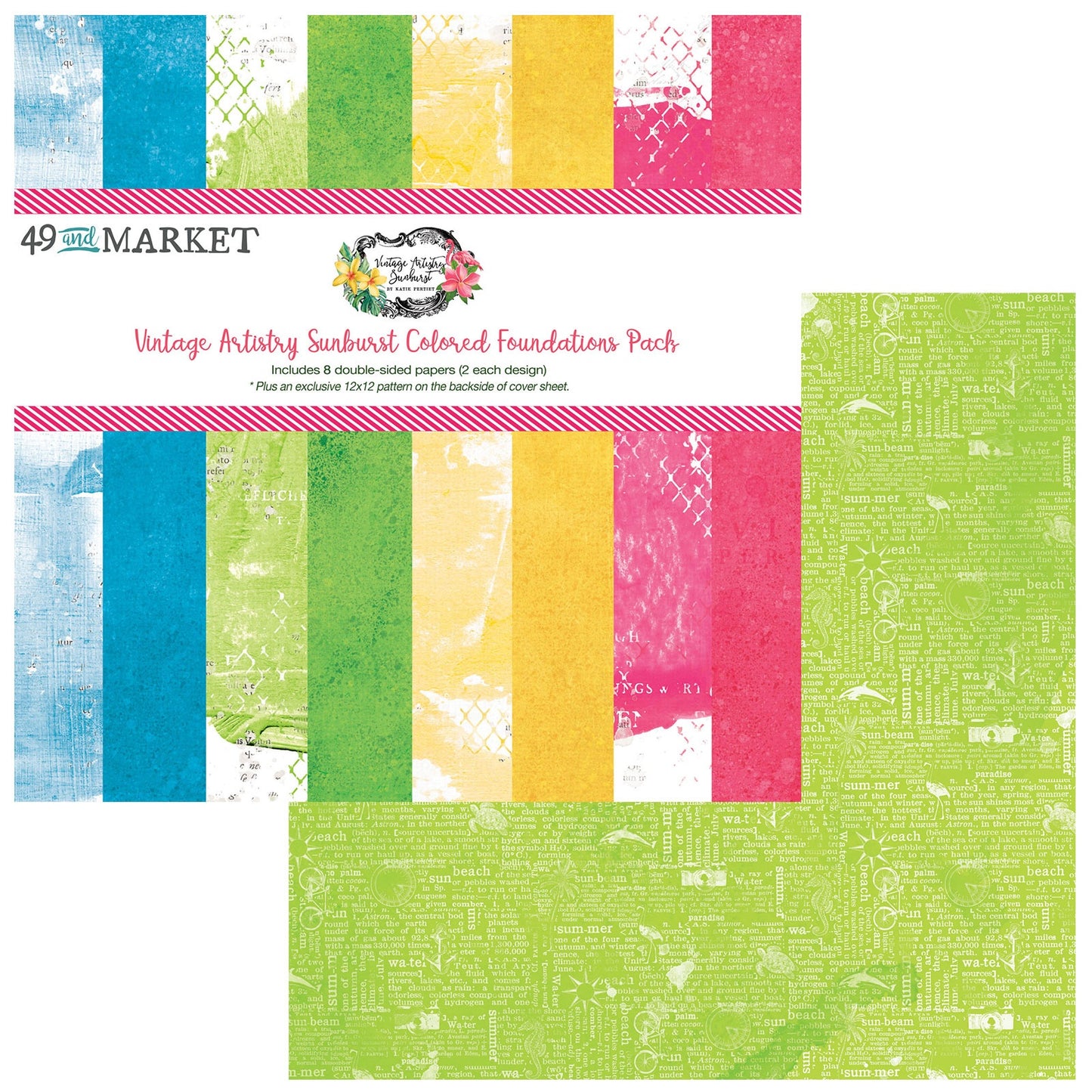 Vintage Artistry Sunburst Colored Foundations Pack 12x12 Collection Pack in Sunburst collection by 49 & Market
