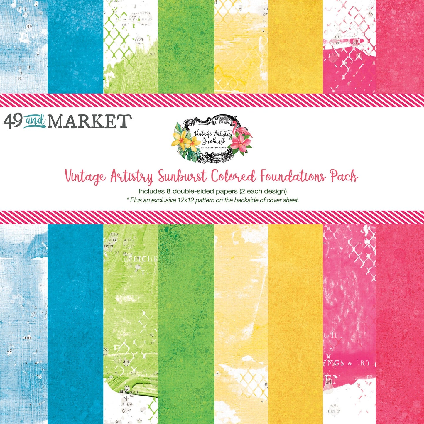 Vintage Artistry Sunburst Colored Foundations Pack 12x12 Collection Pack in Sunburst collection by 49 & Market