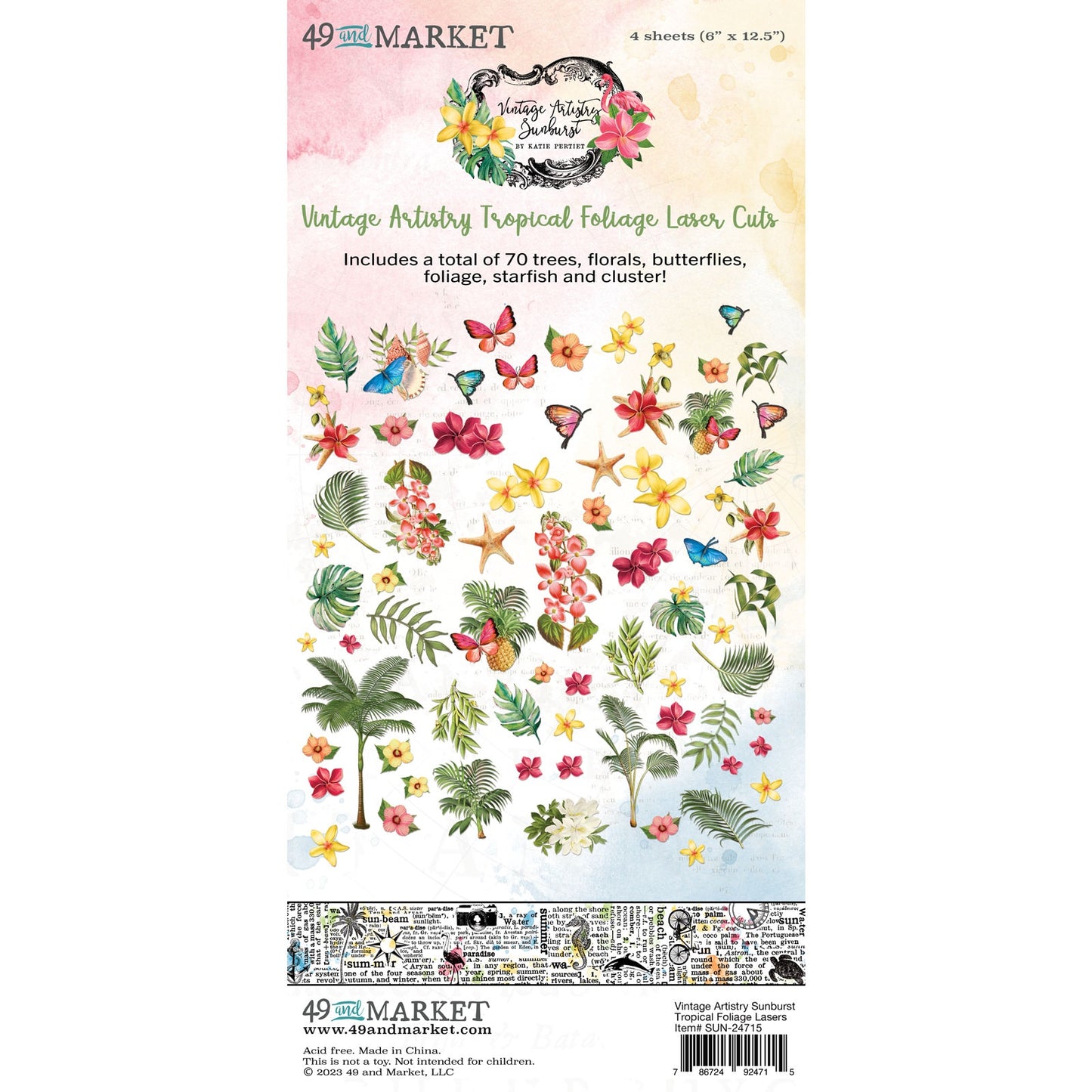 Sunburst Tropical Foliage Laser Cuts in Sunburst collection by 49 & Market