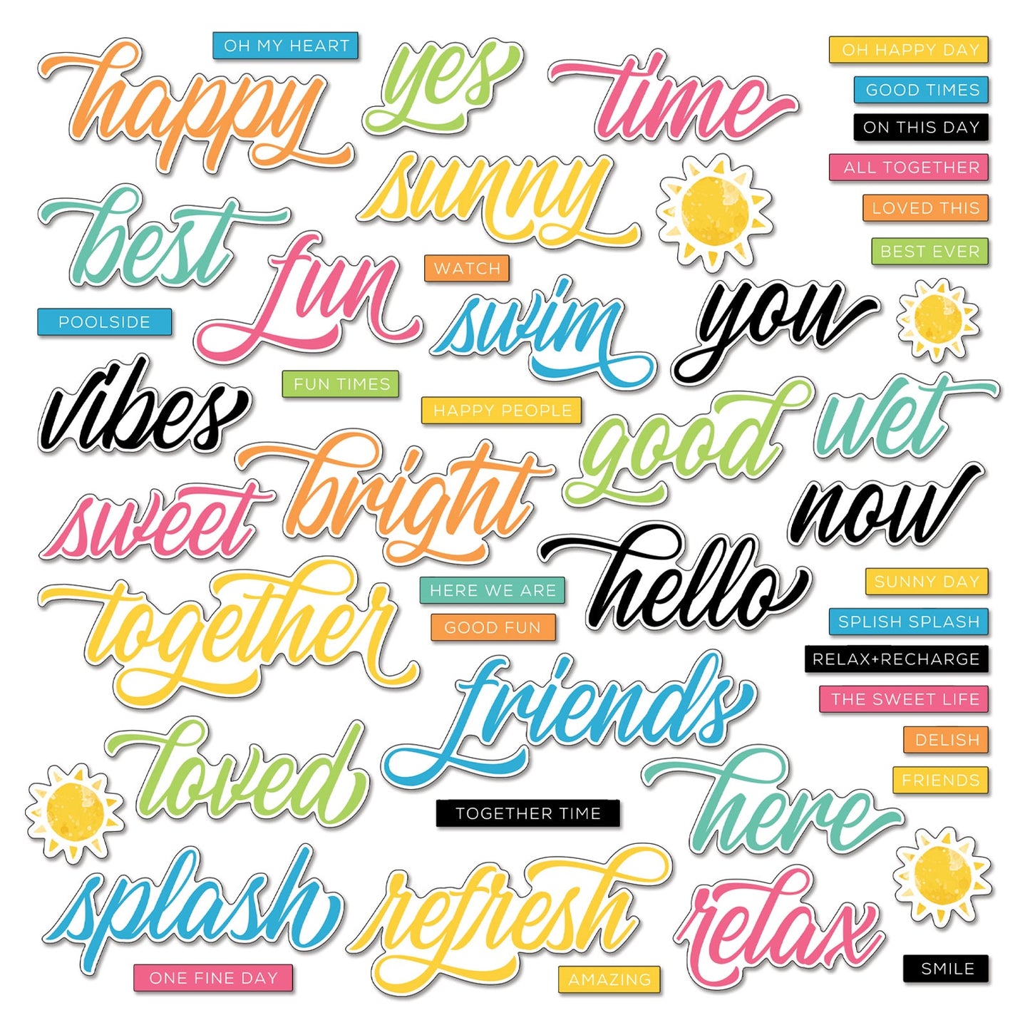 Sunburst Chipboard Word Set in Sunburst collection by 49 & Market