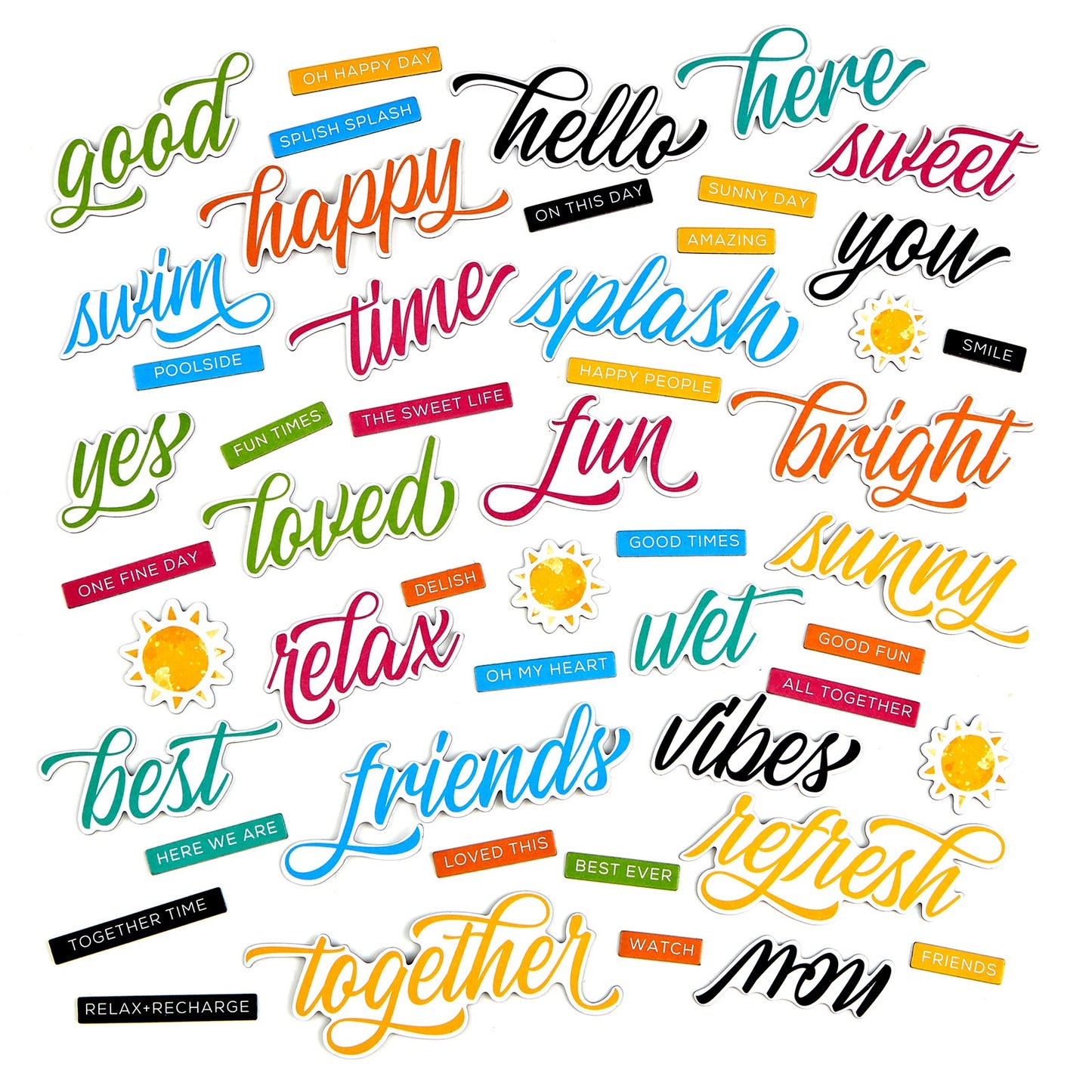 Sunburst Chipboard Word Set in Sunburst collection by 49 & Market