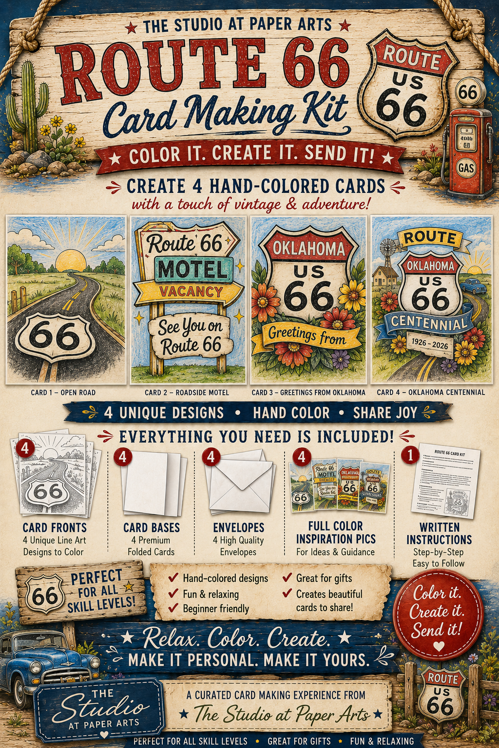 Route 66 Centennial Card Kit