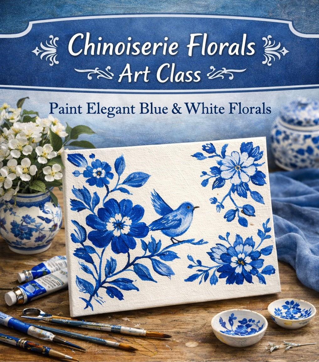 Chinoiserie Florals Saturday March 7 10:30-12:30