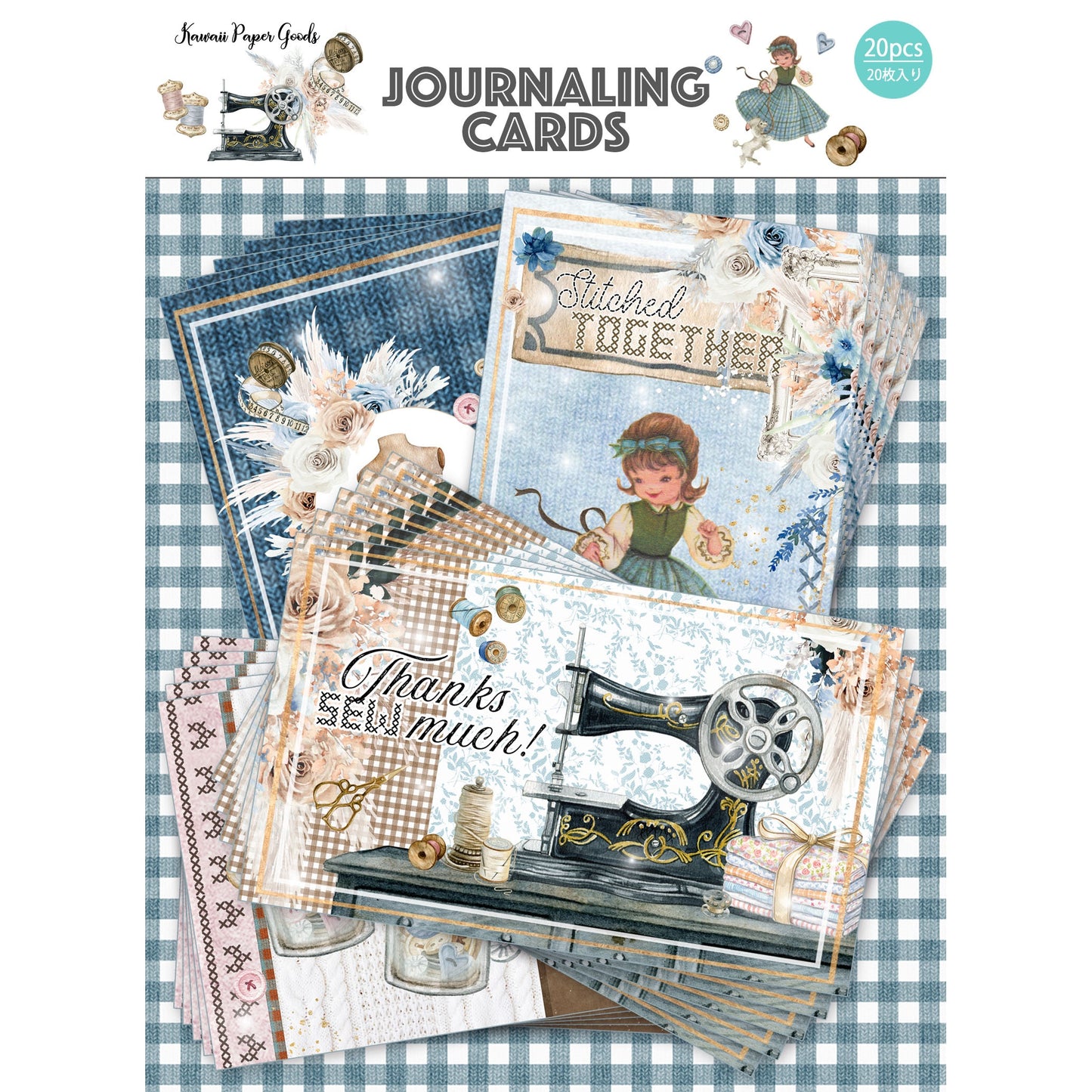 Stitched Together Journaling Cards