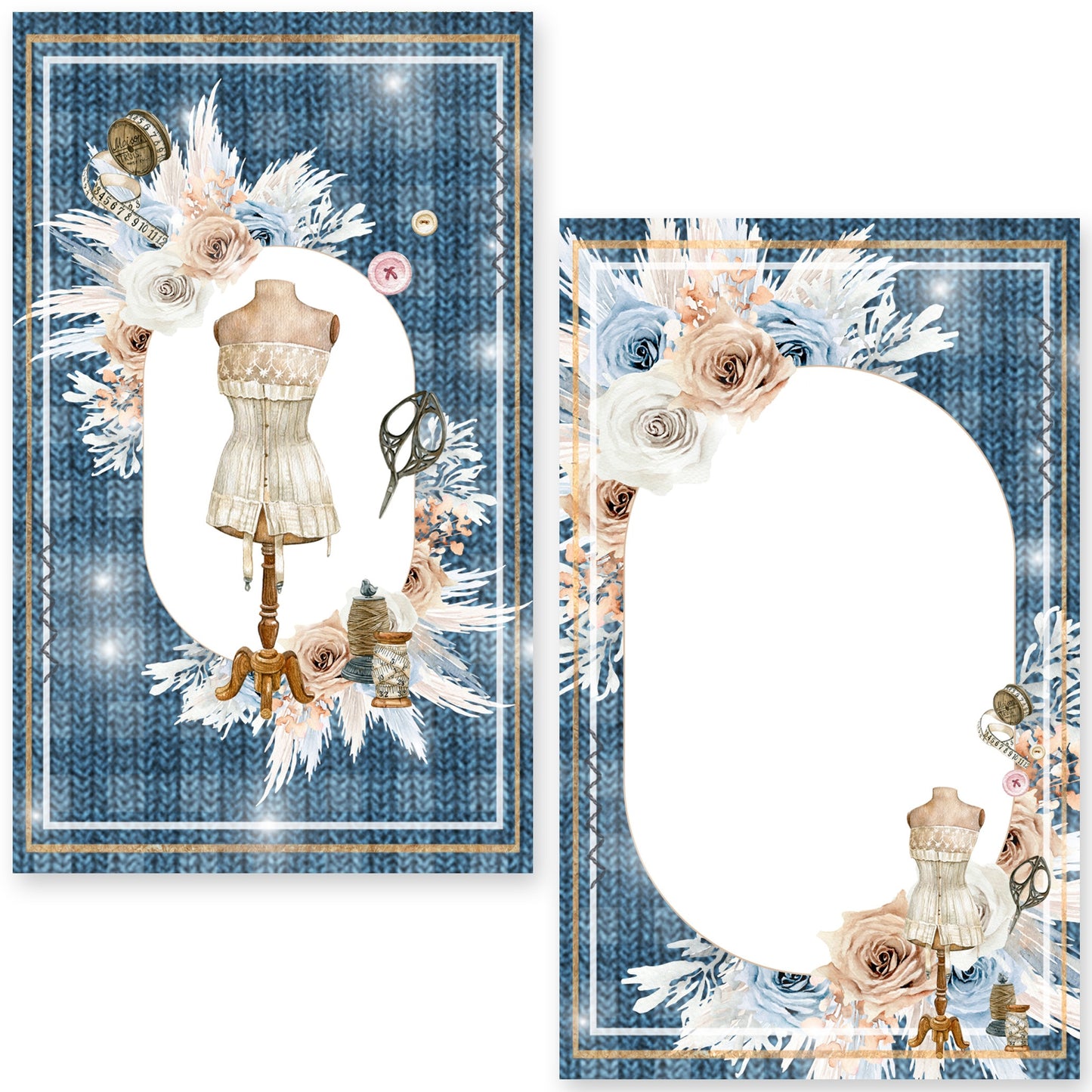 Stitched Together Journaling Cards