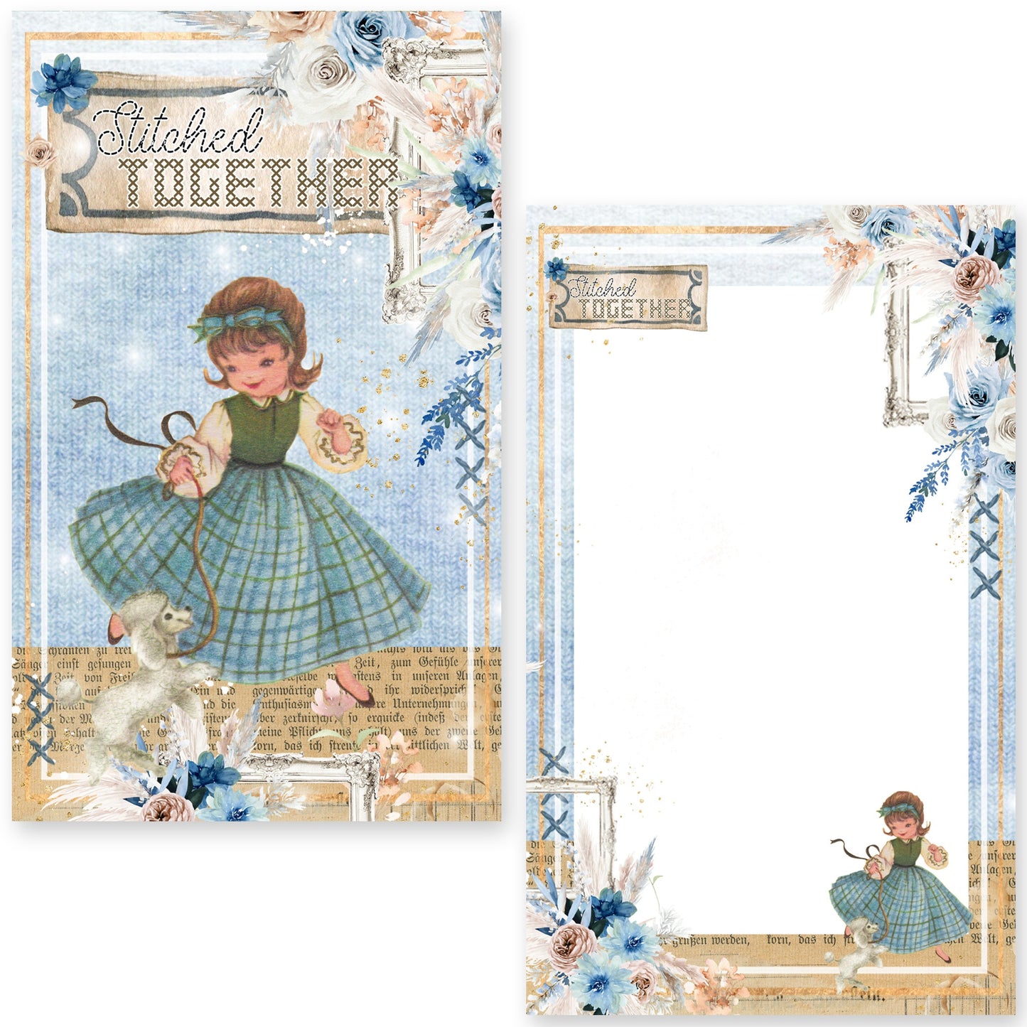 Stitched Together Journaling Cards
