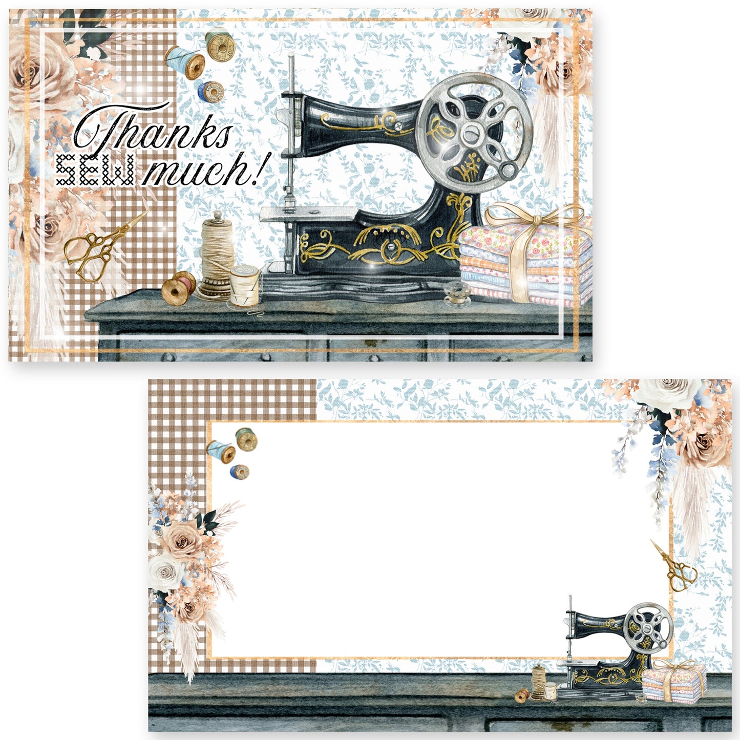 Stitched Together Journaling Cards