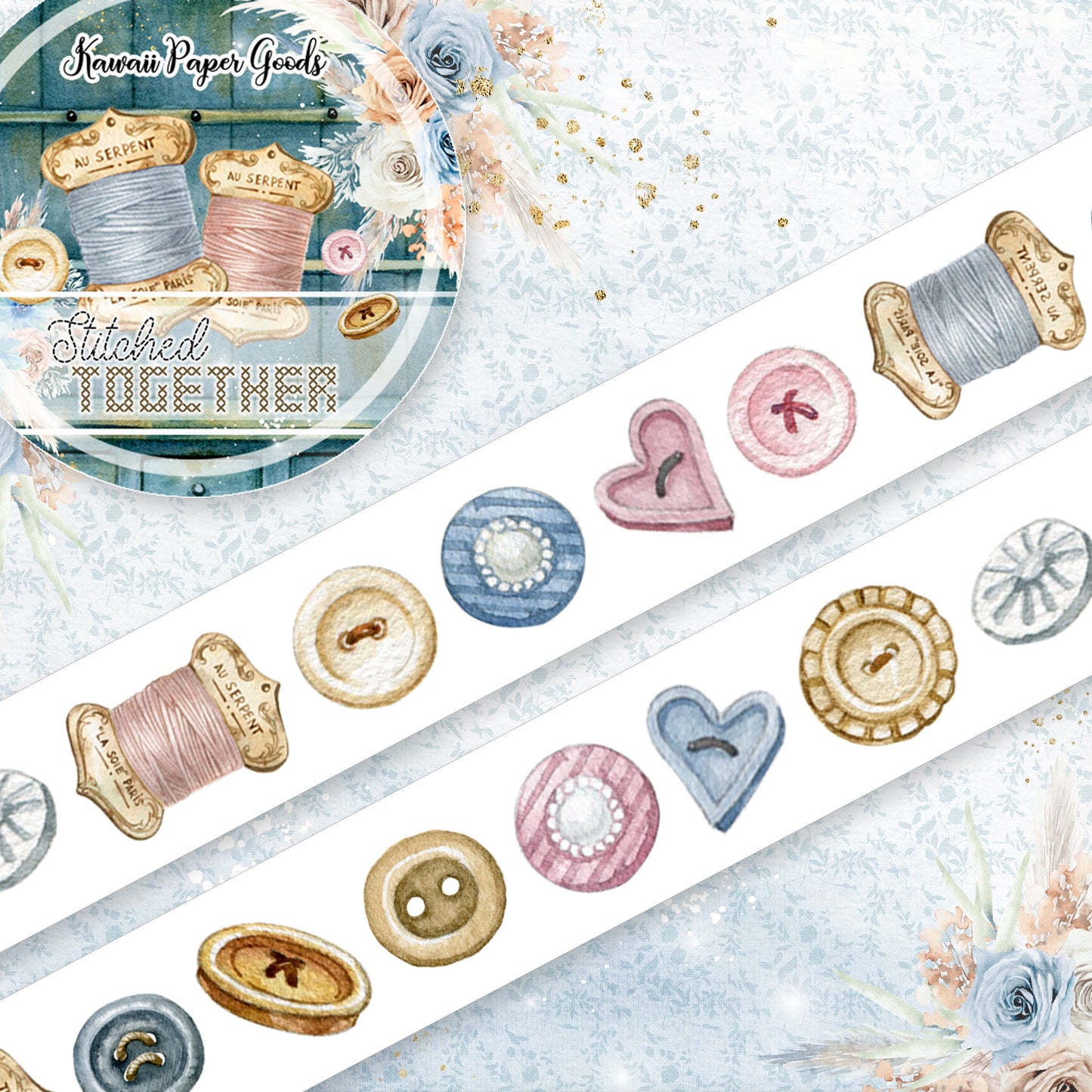 Stitched Together Washi Tape