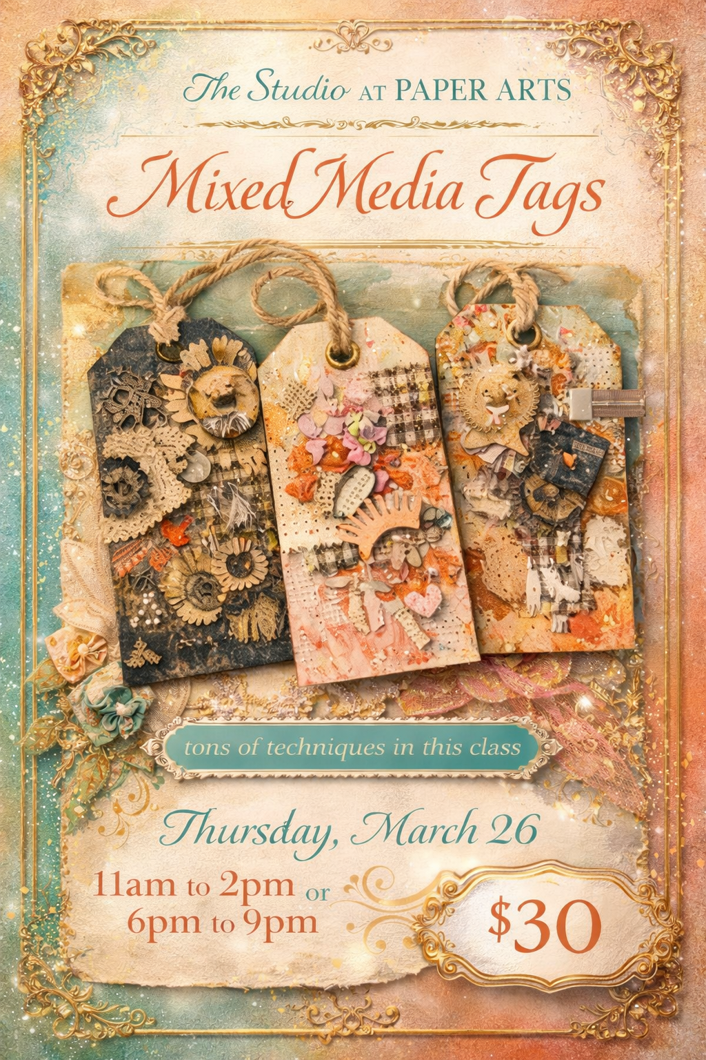 🌿 Mixed Media Tags Workshop