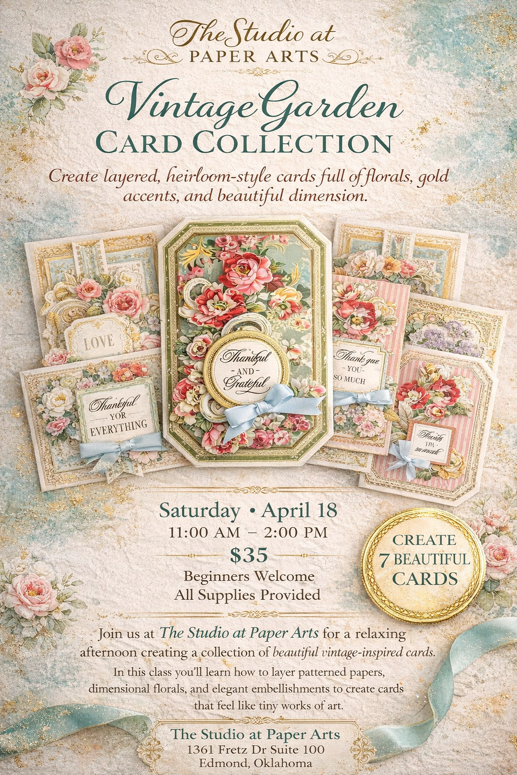 Vintage Garden Card Class