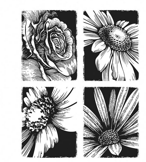 Bold Botanicals Stamps Tim Holtz Collection CMS462
