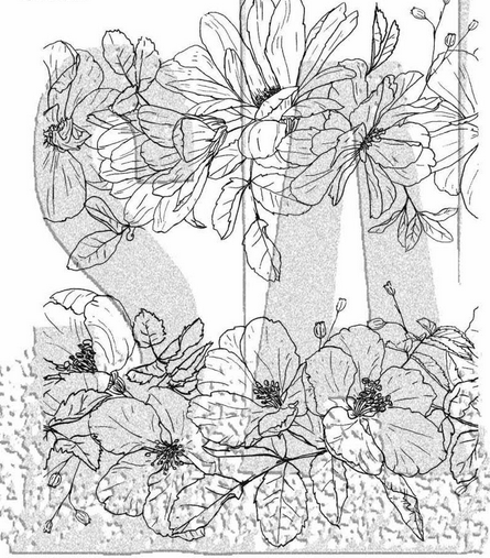 Floral Trims Stamp Set Tim Holtz Collection CMS461