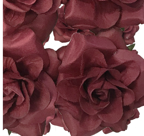 Paper Flowers 9 ct Burgundy