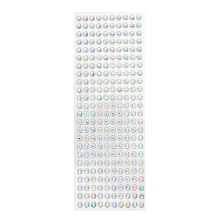Clear Rhinestone Faceted AB Stone Sticker