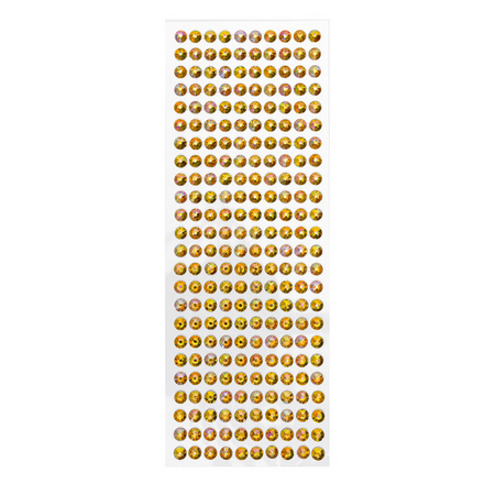 Gold Rhinestone Faceted AB Stone Sticker
