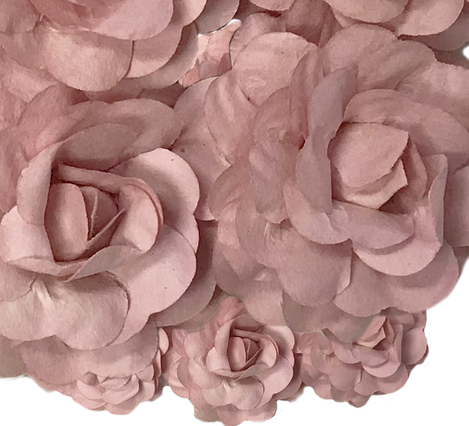 Paper Flowers 9 ct Dusty Pink