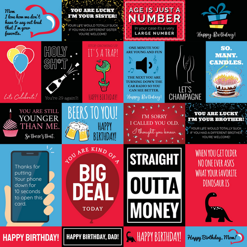 Birthday Celebrations 12x12 paper SentimentAll collection by Reminisce
