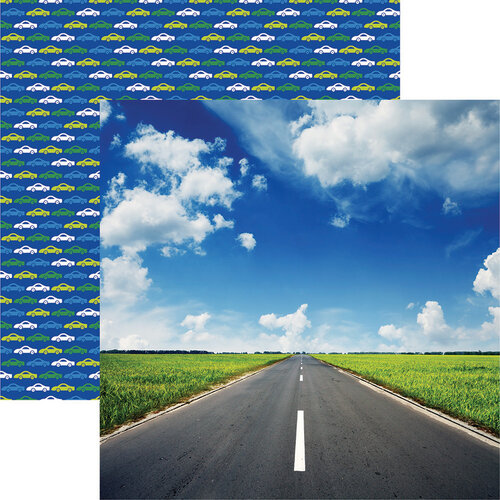 Open Roads 12x12 paper in the In the Drivers Seat collection paper by Reminisce