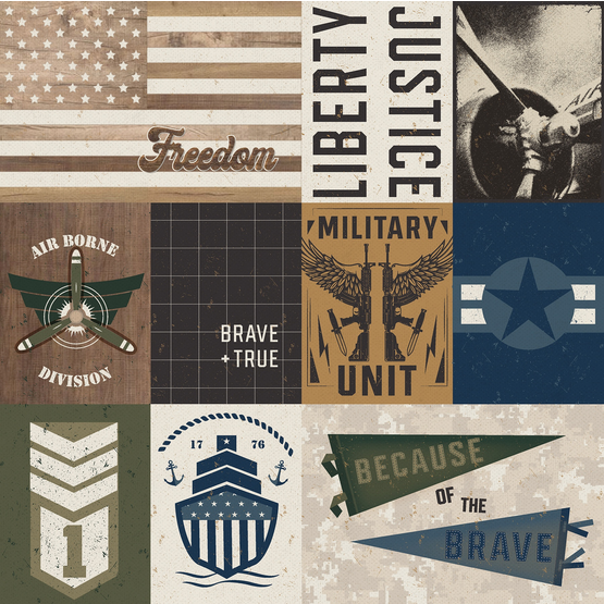 The Brave 12x12 paper The Brave collection by PhotoPlay Paper