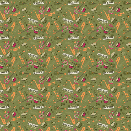 Sounds of the Outdoor 12x12 paper in Music Festival collection by Reminisce