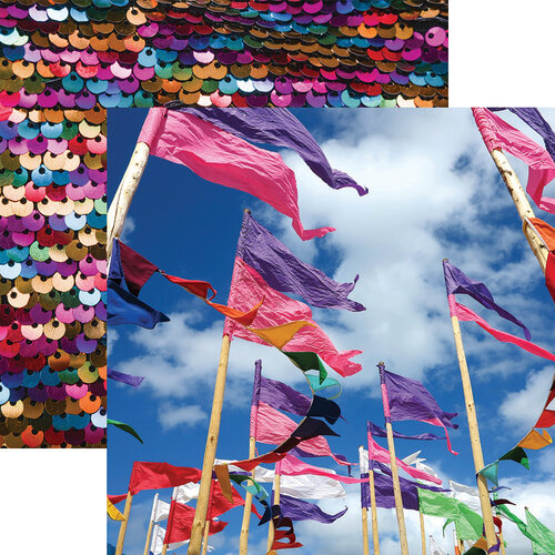 Flags 12x12 paper in Music Festival collection by Reminisce