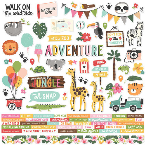 Into the Wild 12x12 Sticker Sheet by Simple Stories