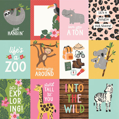 3x4 Elements 12x12 Paper Into the Wild collection by Simple Stories