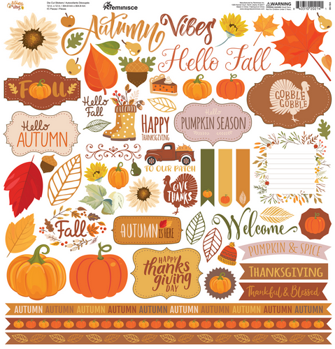 Autumn Vibes 12x12 sticker sheet by Reminisce