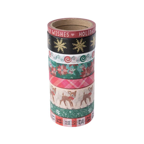 Peppermint Kisses Washi Tape Gold Foil Multi-roll pack in Peppermint Kisses collection by Vicki Boutin