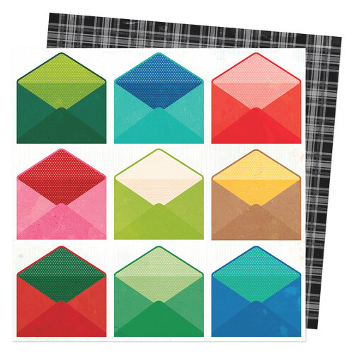 Greetings 12x12 paper in Peppermint Kisses collection by Vicki Boutin