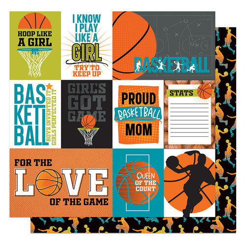 Cut Apart Girls 12x12 paper in MVP Basketball collection by PhotoPlay Paper