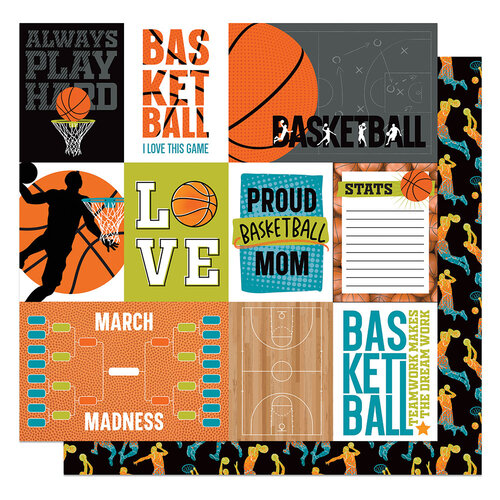 Cut Apart Boys 12x12 paper in MVP Basketball collection by PhotoPlay Paper