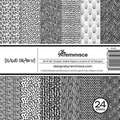 Hand Drawn 6x6 paper pack in Hand Drawn Collection by Reminisce