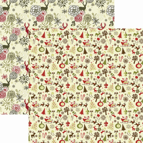 Reindeer 12x12 paper in Retro Christmas collection by Reminisce