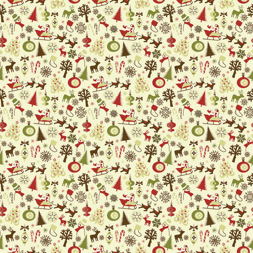 Reindeer 12x12 paper in Retro Christmas collection by Reminisce