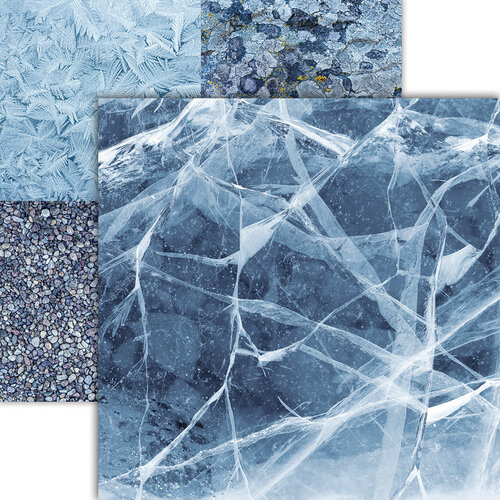 Cool Blues 12x12 paper in Nature's Textures collection by Reminisce
