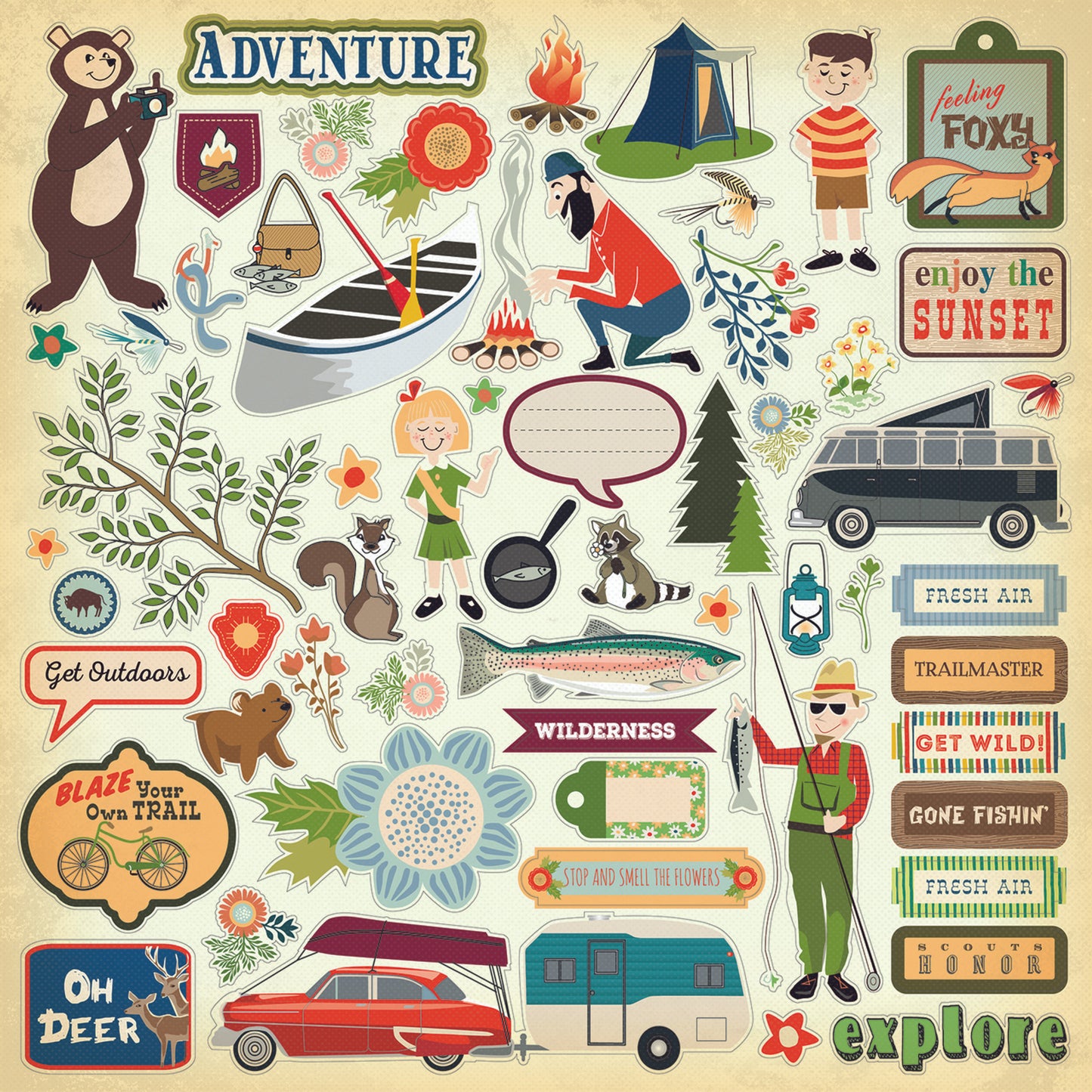 The Great Outdoors Element Stickers