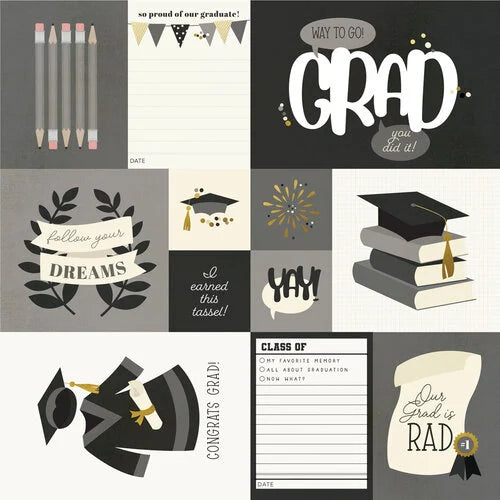 Graduation Elements 12x12 paper