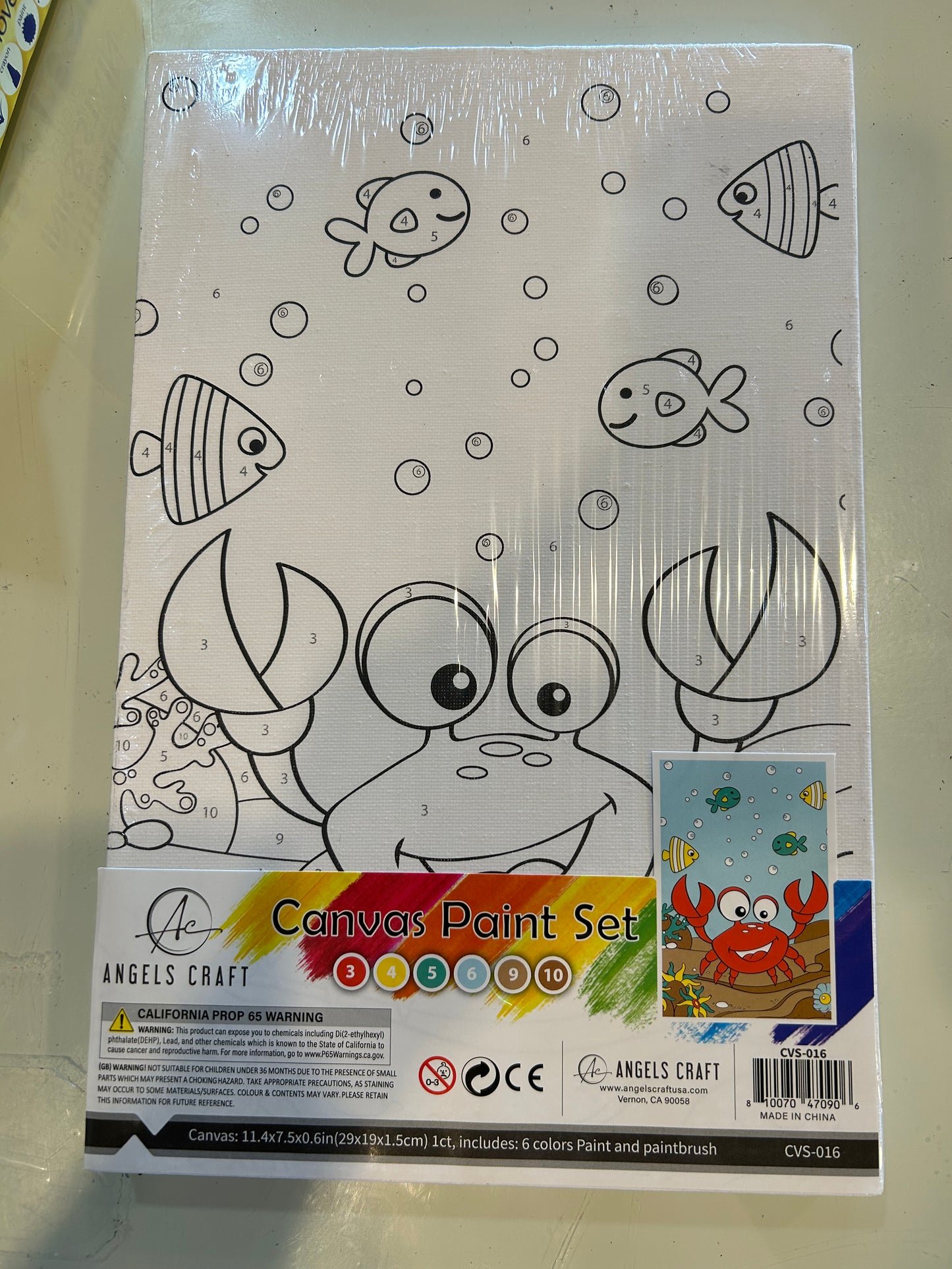 Crab Canvas Paint Set by Angels Craft USA