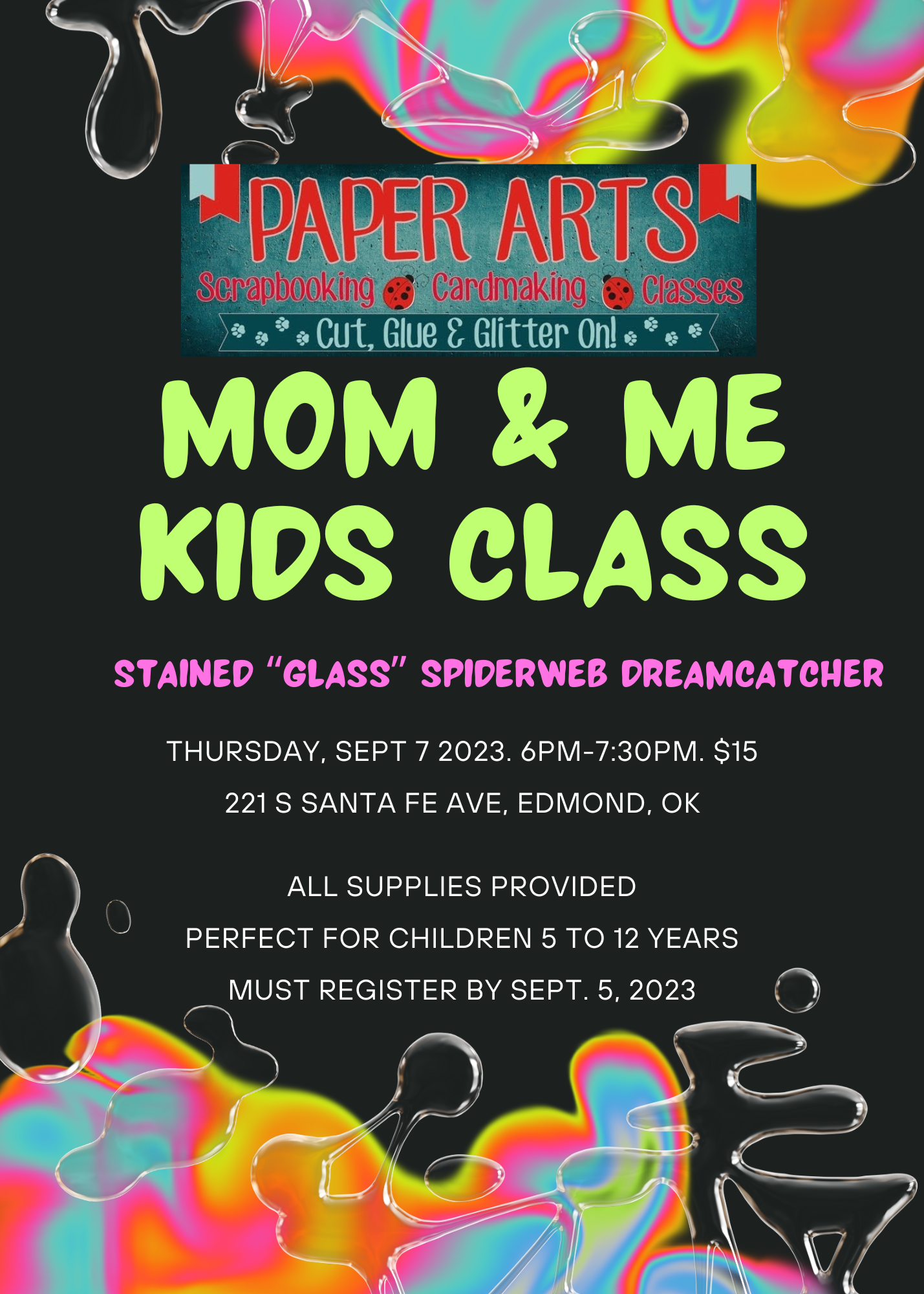 Mom & Me Kids Class Thurs. Sept. 7, 2023 6pm to 7:30pm $15