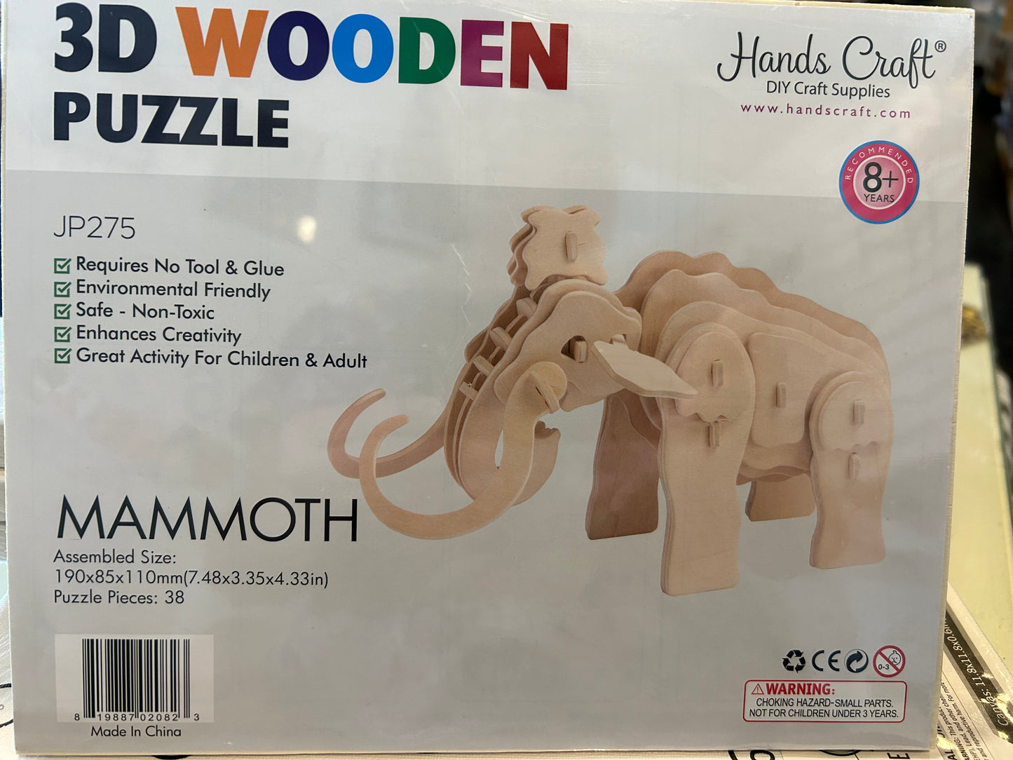 Mammoth DIY 3d wooden Puzzle