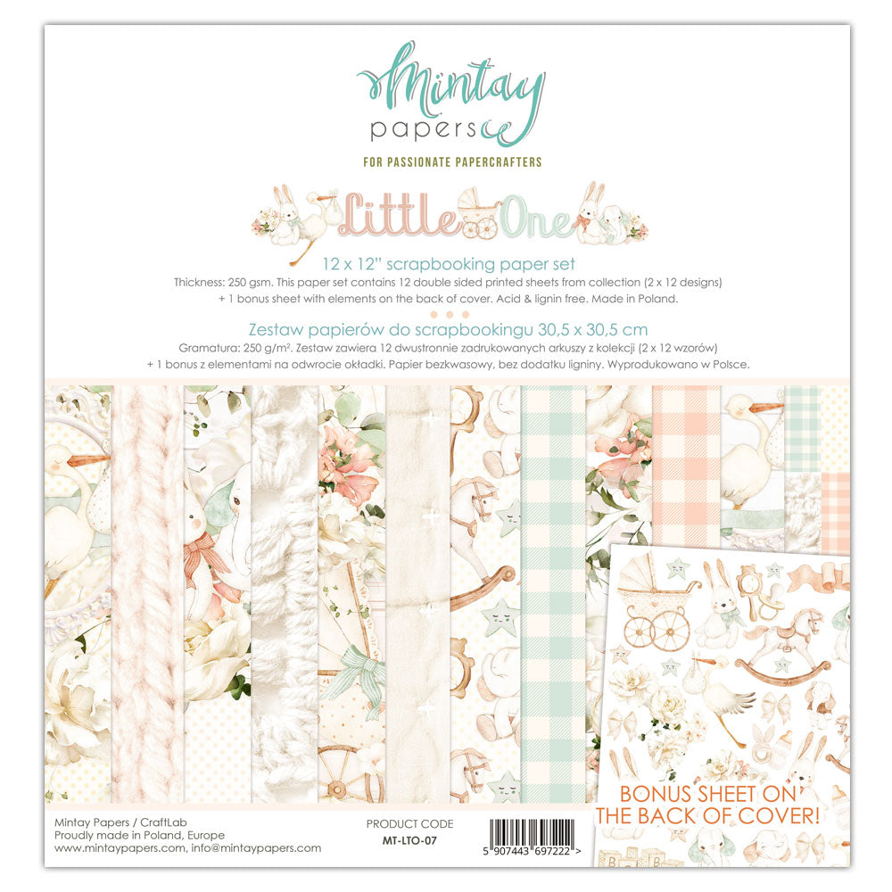 Mintay Collection Little One 12x12 Paper Set (Collection Kit)