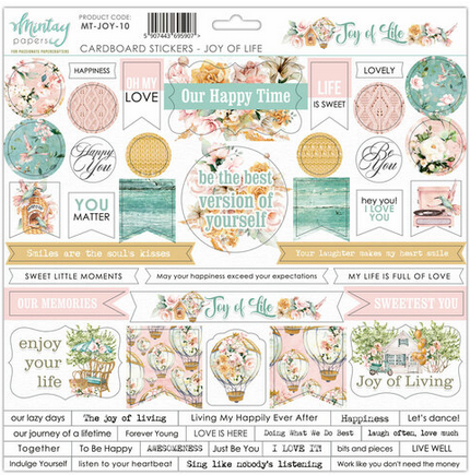 Joy of Life Chipboard Stickers