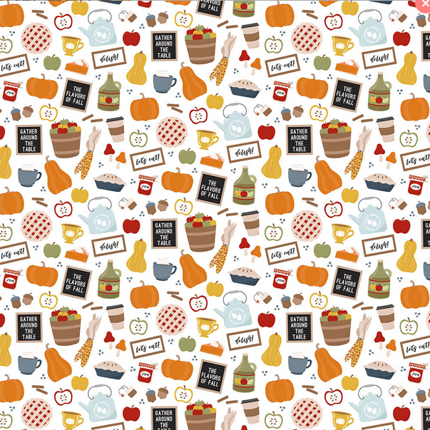 Fall Fever Flavors of Fall 12x12 Paper Echo Park Fall Fever Collection