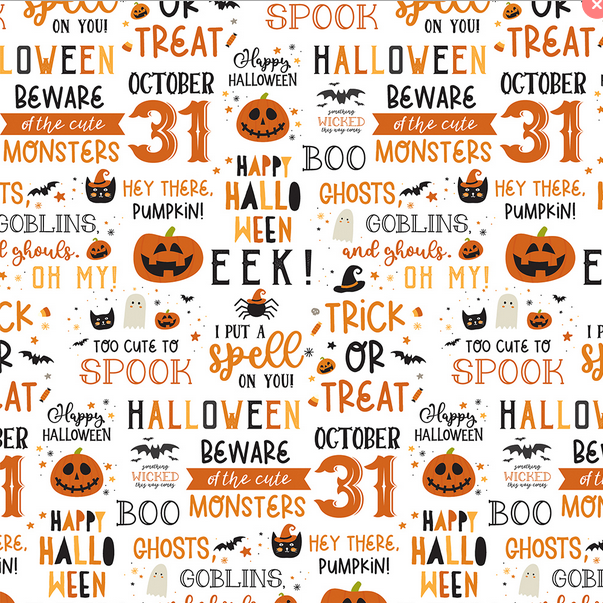 October 31 12x12 Halloween Party Echo Park collection
