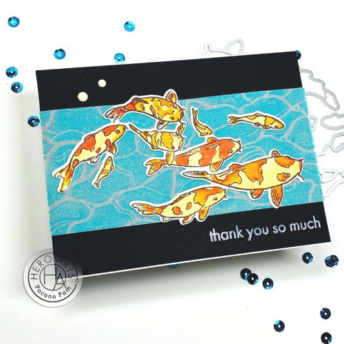 Hero Arts Die & Stamp Bundle Koi Fish