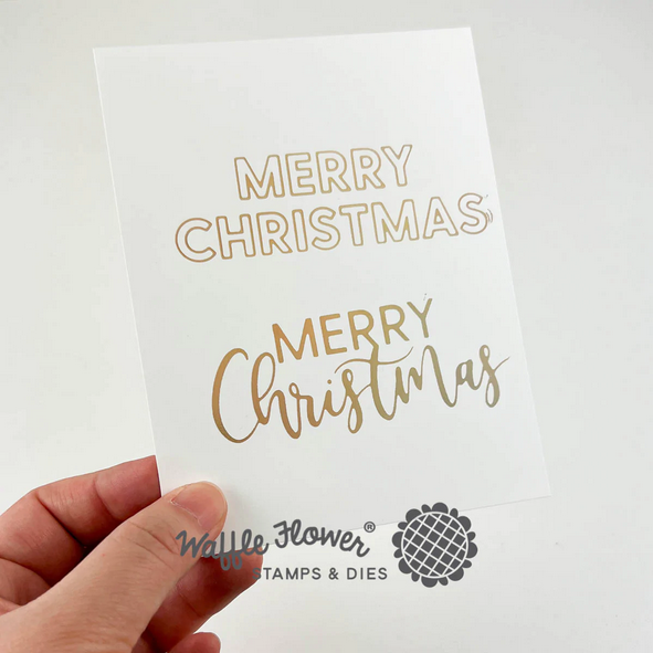 Merry Christmas Duo Foil Plate by Waffle Flower